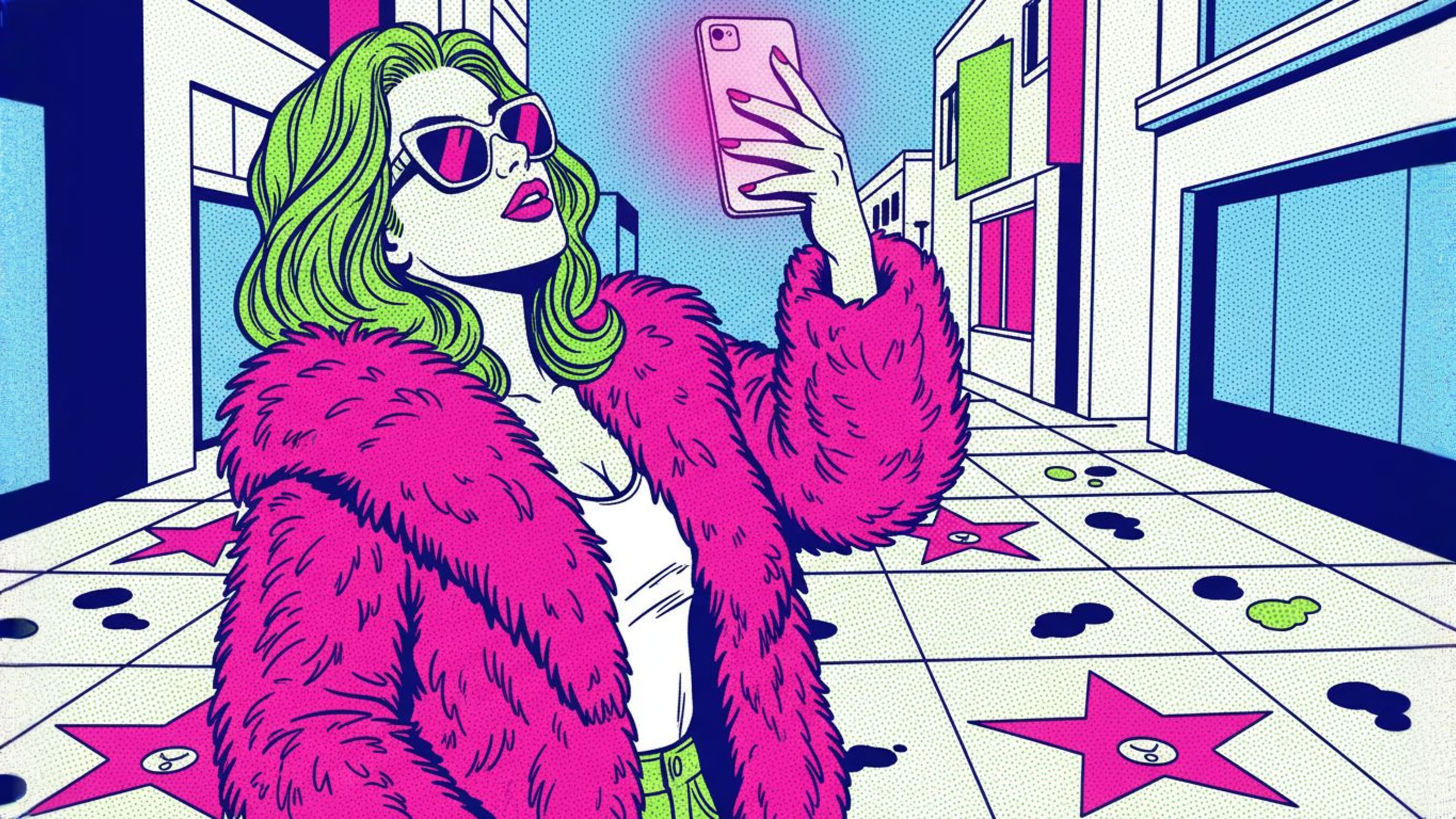 Social media feed collage showing posts across Facebook, Instagram, and LinkedIn