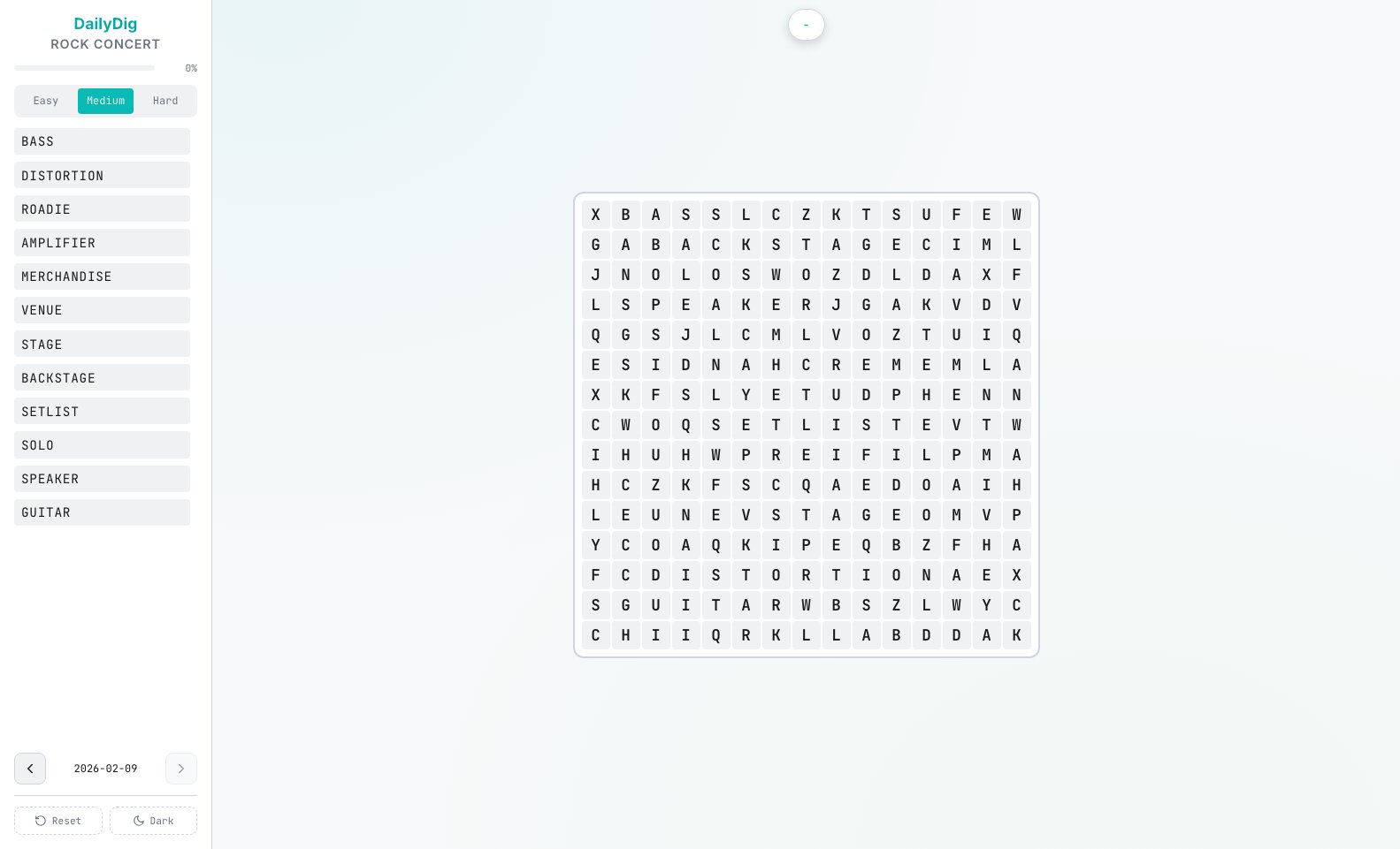 Screenshot of Daily Dig